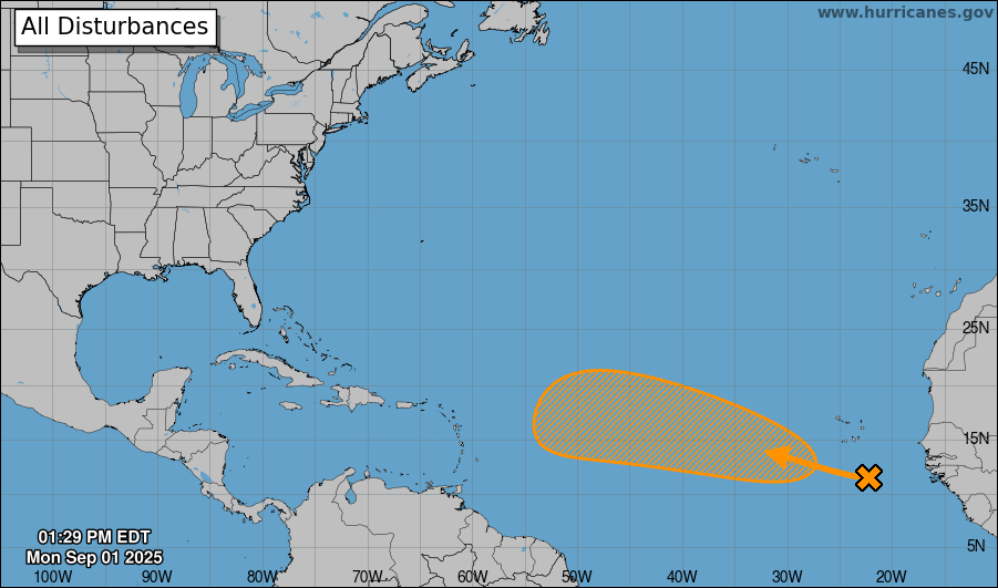Expertos vigilan nueva onda tropical en el Atlántico. (Captura de pantalla © NHC-Twitter)