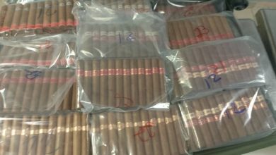 Imagen de los tabacos decomisados en la capital. (Foto © vicejefeagr-Twitter)