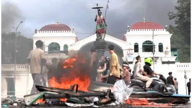 Los manifestantes quemaron edificios, golpearon y asesinaron personas. (Captura de pantalla © AFP/El Universal- YouTube)