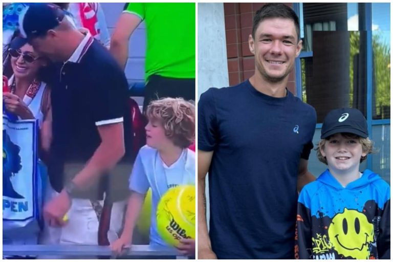Final feliz: tenista polaco encuentra a niño que sufrió robo en US Open