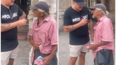 El hombre no puede pasar un día de descanso porque depende de sus ganancias al día. (Captura de pantalla © Los fueradrosca- TikTok)