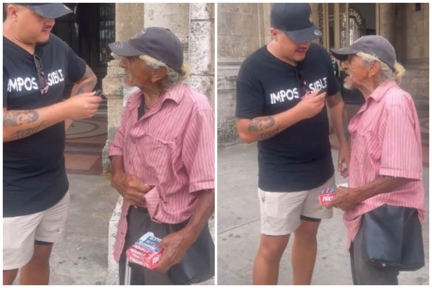 El hombre no puede pasar un día de descanso porque depende de sus ganancias al día. (Captura de pantalla © Los fueradrosca- TikTok)