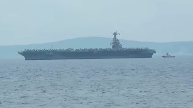 El navío será una pieza clave para el control marítimo en la región. (Captura de pantalla © Associated Press-YouTube)