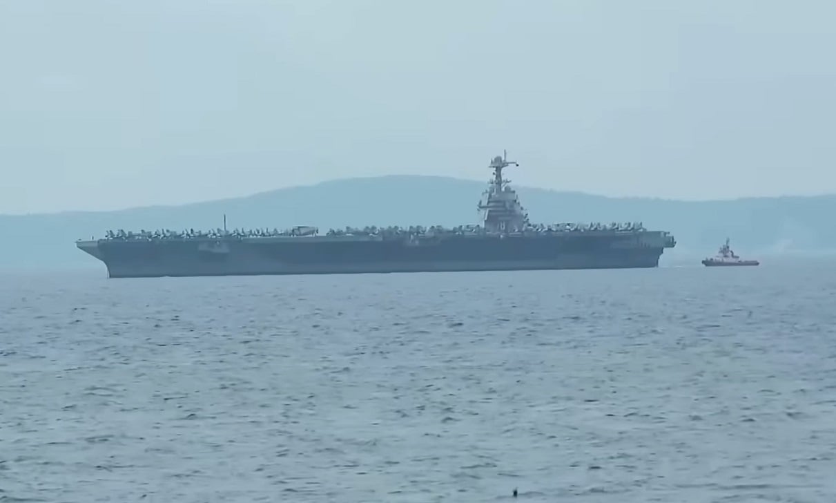 El navío será una pieza clave para el control marítimo en la región. (Captura de pantalla © Associated Press-YouTube)