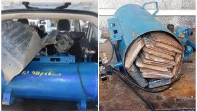 Las autoridades encontraron la droga dentro del compresor. (Foto © El Cubano Fiel-Facebook)