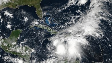 Imagen satelital de la tormenta tropical Melissa. (Imagen © DefensacivilCuba DC-Facebook)