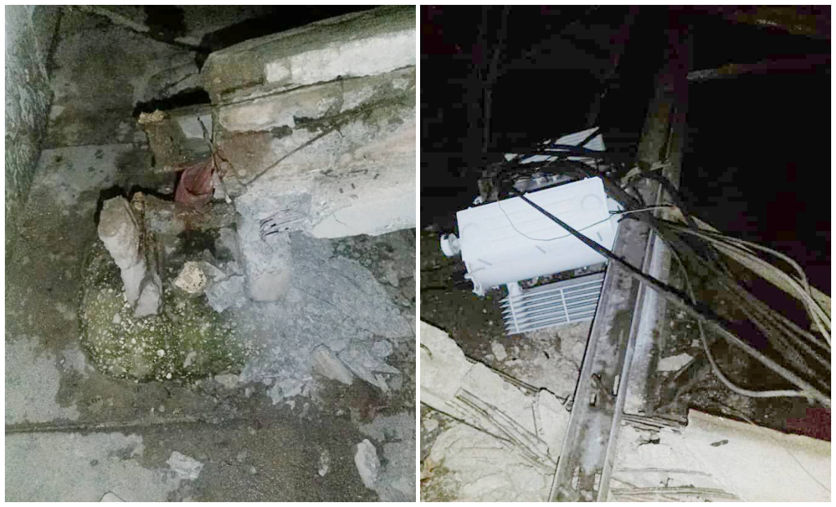 La situación dejó a varios hogares sin electricidad. (Foto © Aris Arias Batalla-Facebook)