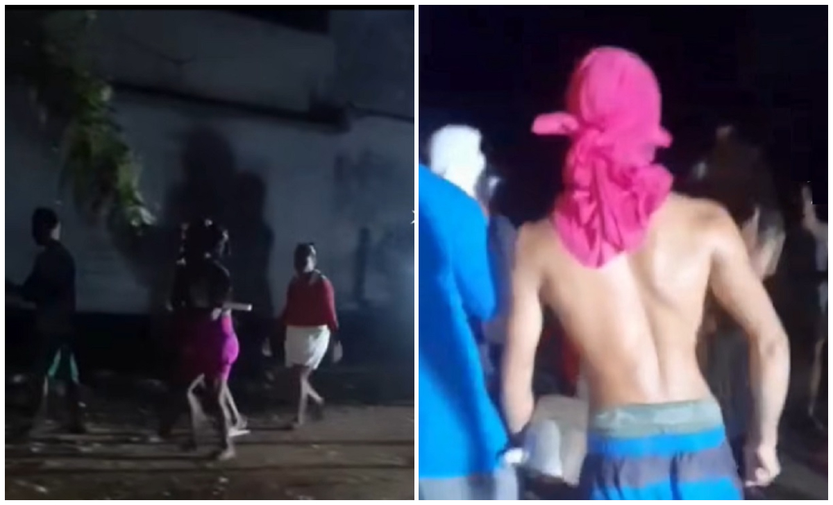 Protestas realizadas en Baire durante uno de los últimos apagones. (Captura de pantalla © Marti Noticias-Facebook)