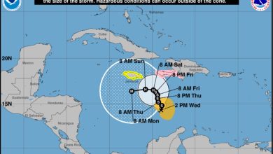 Potencial ruta de la tormenta tropical Melissa. (Captura de pantalla © NHC-Twitter)