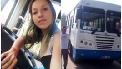 La primera conductora de omnibus en Las Tunas. (Foto © Maydeline Álvarez Avilés- Facebook)