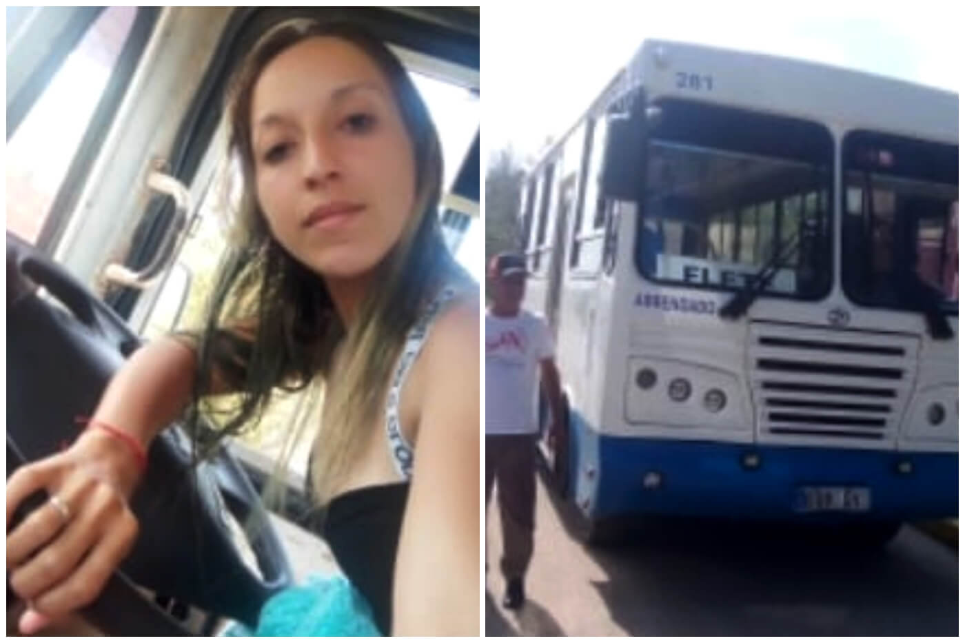 La primera conductora de omnibus en Las Tunas. (Foto © Maydeline Álvarez Avilés- Facebook)