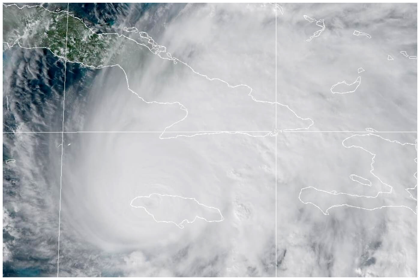 El huracán Melissa no ha reducido categoría pese a su paso por Jamaica. (Captura de pantalla © NOAA- X)