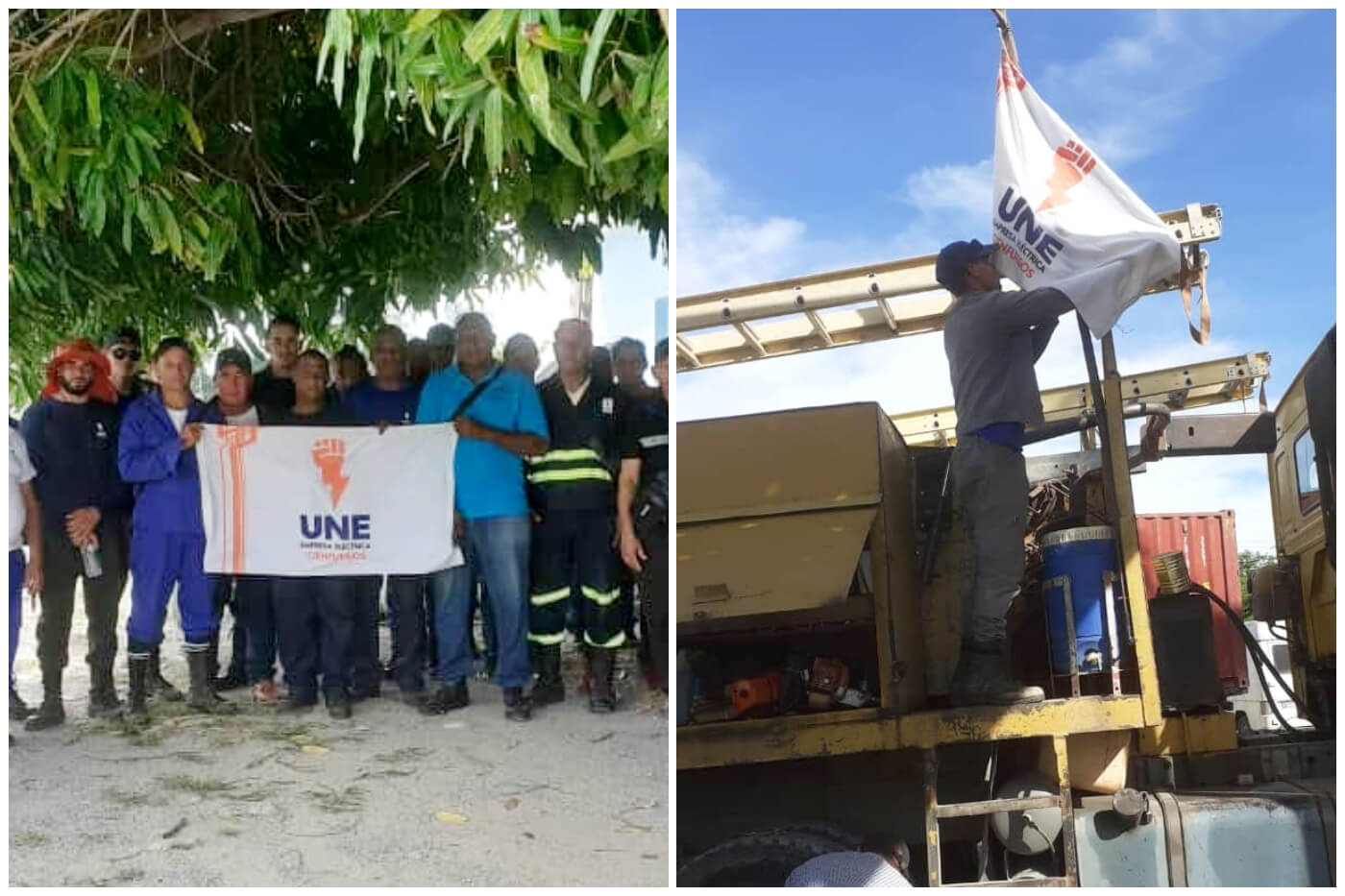 El régimen realizó ceremonias para linieros de varias provincias. (Captura de pantalla © Unión Eléctrica de Cuba- Facebook)