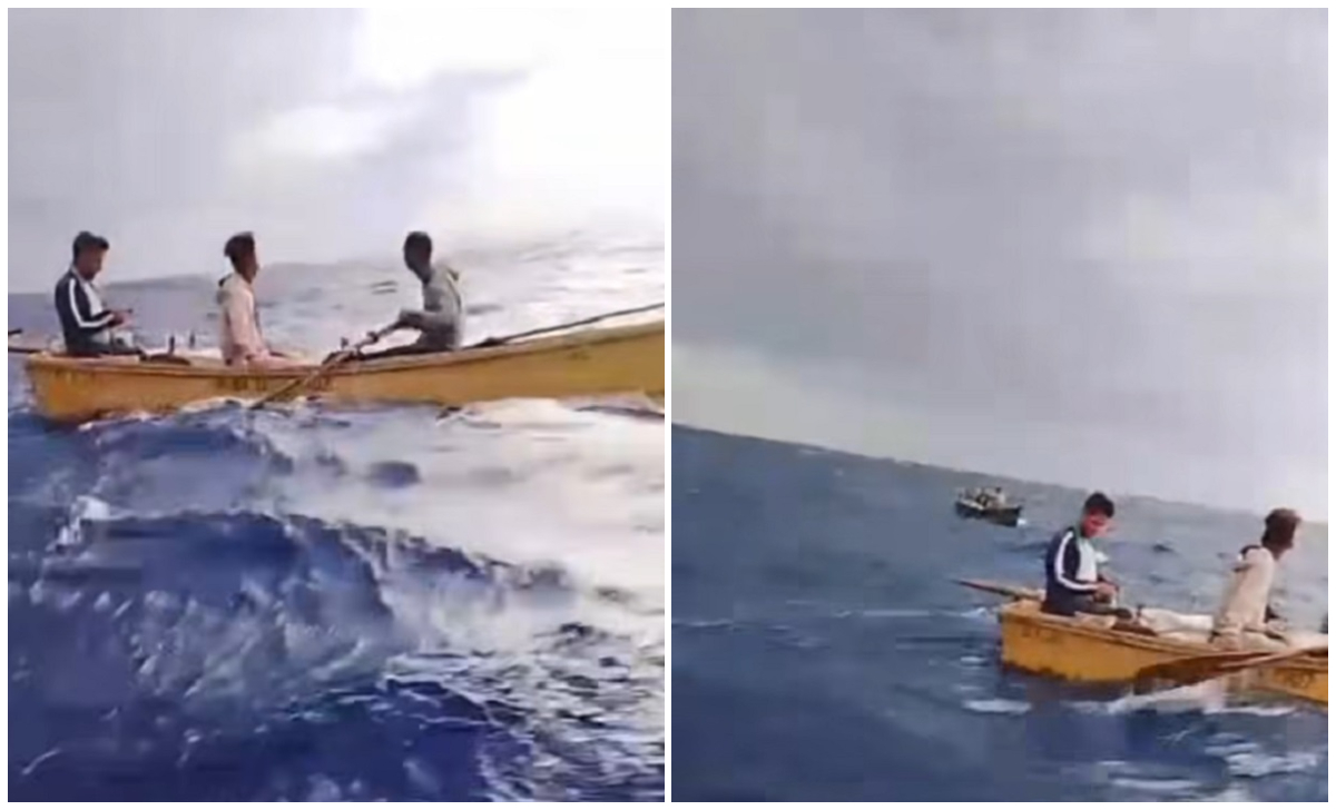 Las embarcaciones no contaban con las condiciones adecuadas para realizar ese viaje. (Captura de pantalla © La Tijera-Facebook)