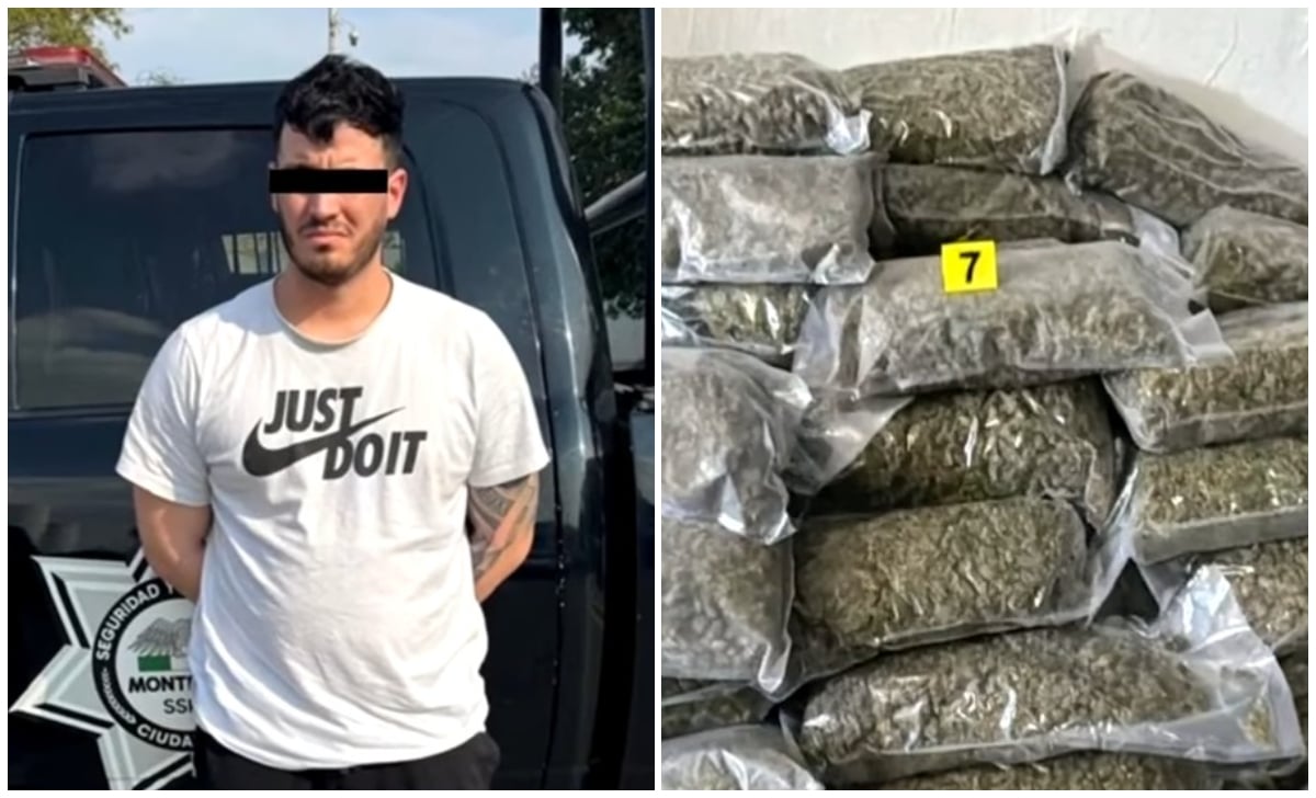 El cubano intentó escapar de la policía, pero terminó llevándolos a la vivienda utilizada para esconder la droga. (Foto © Fiscalía General de Monterrey)