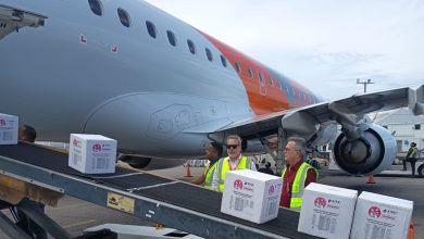 Donativos enviados por República Dominicana. (Foto © PartidoPCC-Twitter)