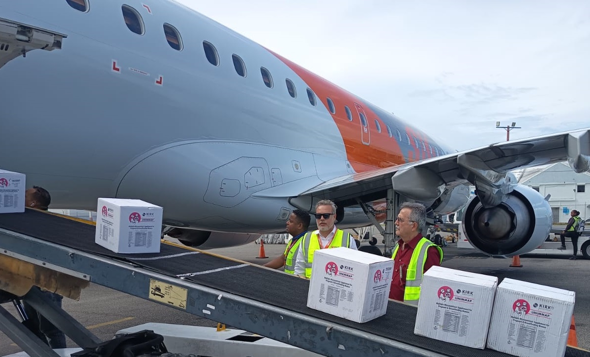 Donativos enviados por República Dominicana. (Foto © PartidoPCC-Twitter)