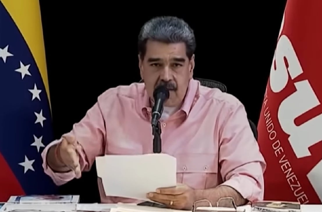 Nicolás Maduro durante un discurso. (Captura de pantalla © Diario AS-YouTube)