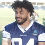 Marshawn Kneelanden una de sus últimas entrevistas. (Captura de pantalla © Dallas Cowboys-YouTube)