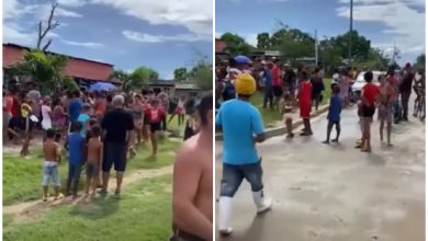 Los vecinos se quejaron de la falta de agua y luz. (Captura de pantalla © José Raúl Gallego-Facebook)