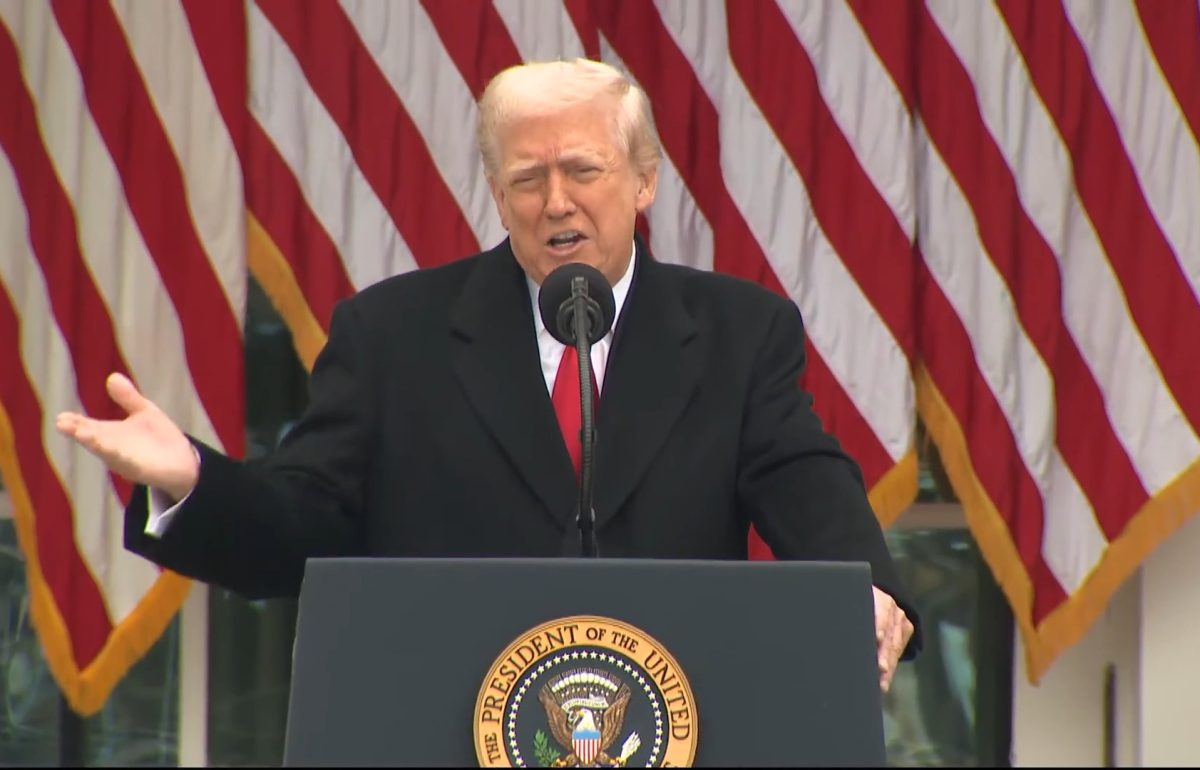 Imagen ilustrativa del presidente Donald J. Trump. (Captura de pantalla © Associated Press-YouTube)