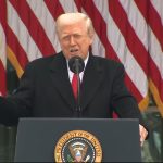 Imagen ilustrativa del presidente Donald J. Trump. (Captura de pantalla © Associated Press-YouTube)