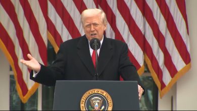 Imagen ilustrativa del presidente Donald J. Trump. (Captura de pantalla © Associated Press-YouTube)