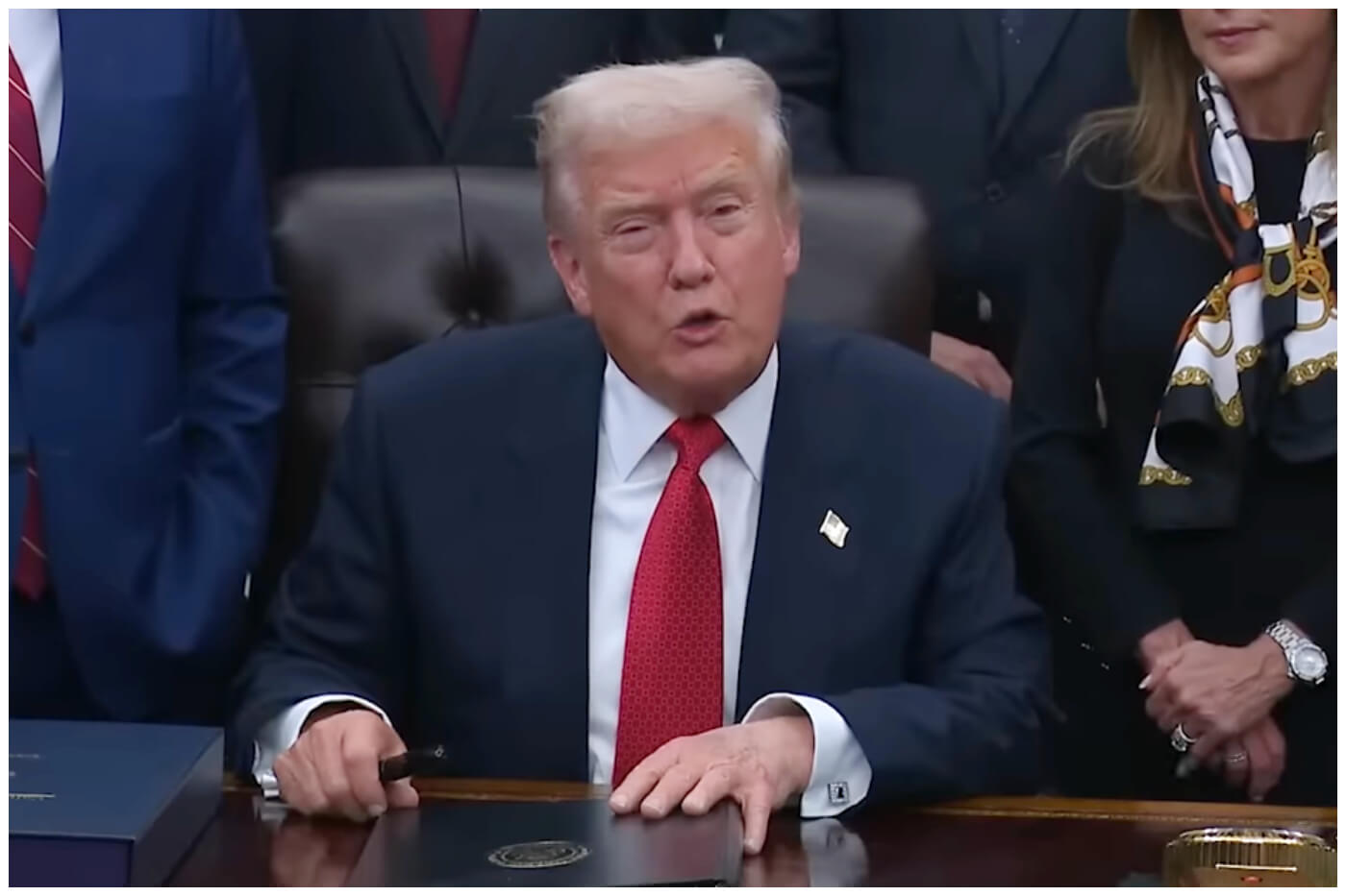 Trump culpó a sus rivales políticos por las afectaciones del cierre. (Captura de pantalla © The White House- YouTube)