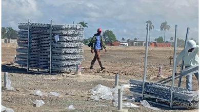 Construcción de parque solar en Placetas. (Foto © Unión Eléctrica de Cuba- Facebook)