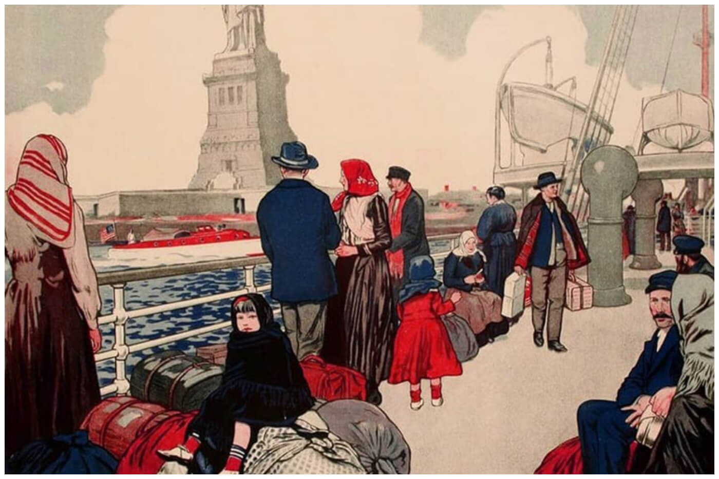 La imagen icónica de los inmigrantes llegando a EEUU es una de las bases del país. (Foto © USCIS- X)