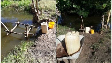 La población debe recolectar agua del río ante la escasez. (Foto © Aricel Céspedes-Facebook)