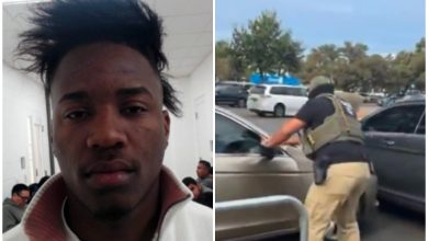 El cubano intentó escapar de las autoridades migratorias. (Captura de pantalla © Brooketaylortv-Twitter)