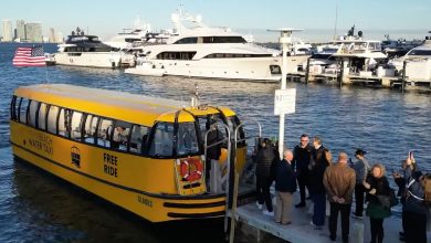Servicio de taxi acuático en Miami Beach. (Captura de pantalla © Miami Herald-YouTube)
