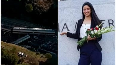 La cubana se encuentra estudiando en España con una beca, fue hospitalizada tras el siniestro. (Captura de pantalla © Aristegui Noticias- YouTube/ Daniela Arteaga- Facebook)