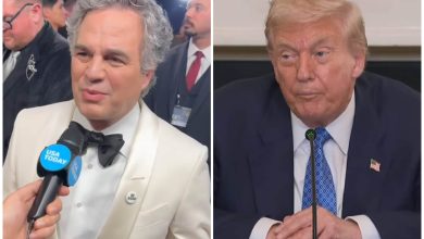 Mark Ruffalo recordó que Trump es un delincuente convicto y está vinculado al pederasta Jeffrey Epstein. (Captura de pantalla YouTube © Associated Press/ USA Today)