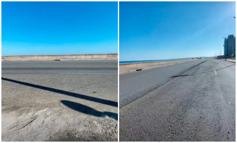 Captan al Malecón de La Habana sin un solo coche por crisis de combustible