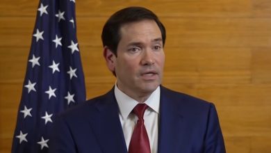 Marco Rubio durante uno de sus discursos. (Captura de pantalla © CBS News-YouTube)