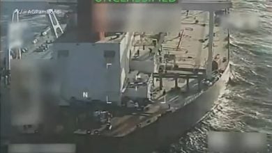 Imágenes del buque decomisado por EEUU. (Captura de pantalla © KHOU 11-YouTube)