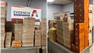 Cargamento de tabacos en la sección de evidencia. (Foto © vicejefeagr-Twitter)