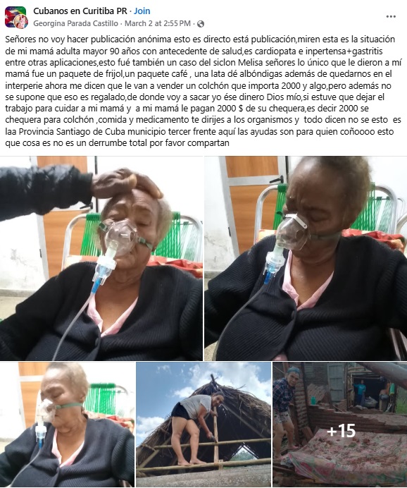 La situación generó indignación entre los internautas. (Captura de pantalla © Georgina Parada Castillo-Facebook)