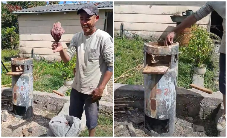 Cubano inventa un fogón que utiliza hojas secas ante precio del carbón