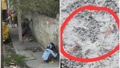 Los cubanos comenzaron a raspar el muro en busca de oro. (Foto © Yosmany Mayeta Labrada-Facebook)