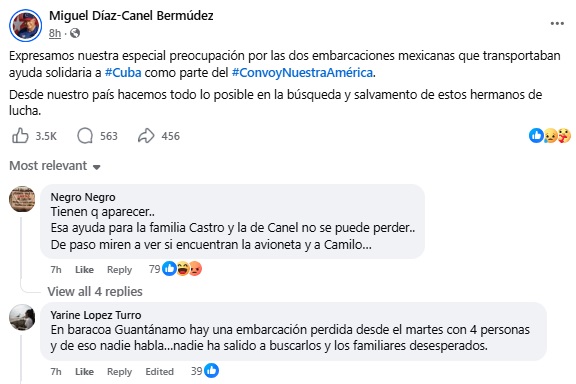 Publicación de Díaz-Canel. (Captura de pantalla © Facebook)