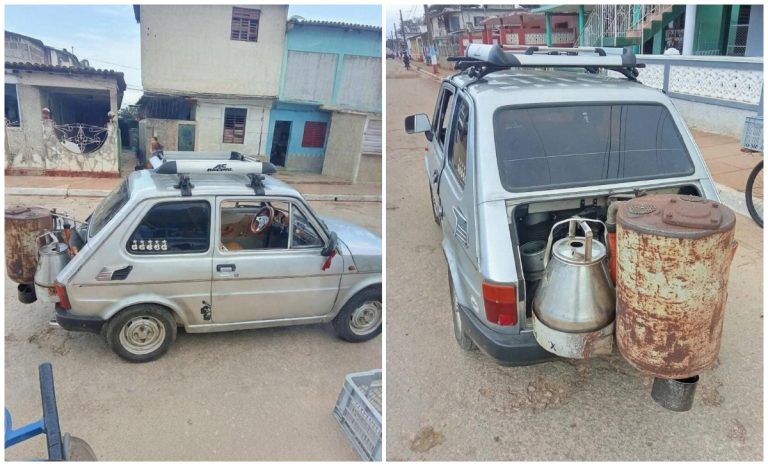 Aparece en Cuba un FIAT Polski que funciona a base de carbón en medio de la crisis
