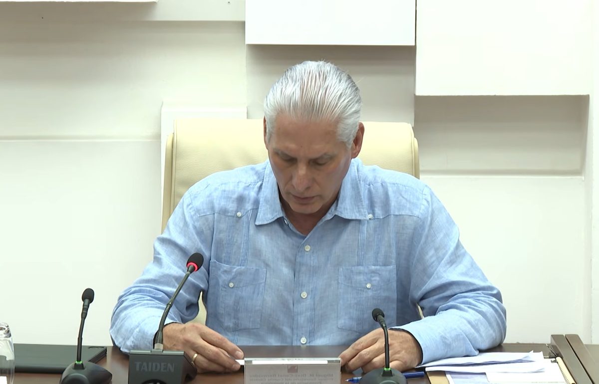 Díaz-Canel insistió en que las negociaciones eran decisión soberana, y no resultado de presiones estadounidenses. (Captura de pantalla © Presidencia Cuba-YouTube)