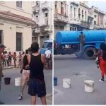 Protesta pacífica en La Habana por falta de agua. (Foto © Mario Vallejo-Facebook)