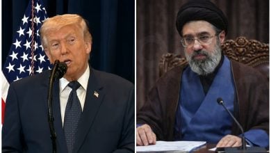 Donald Trump y el nuevo líder supremo de Irán. (Captura de pantalla e Imagen ilustrativa © The White House-YouTube y Asere Noticias)