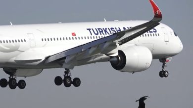 Avión de Turkish Airlines despegando. (Captura de pantalla © ExPlaned-YouTube)