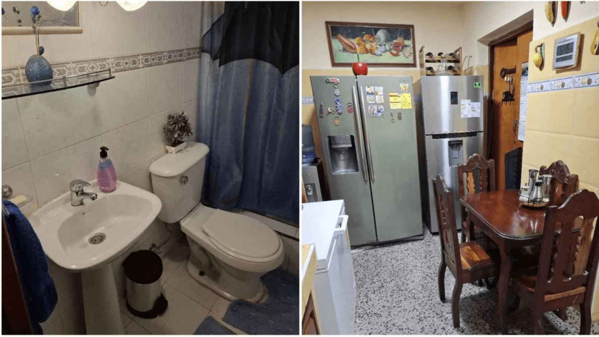 La casa no es lujosa ni tiene acabados, pero pese a su arquitectura y mobiliario comunes se vende a sobreprecio. (Foto © Casas en Venta Habana – Facebook)