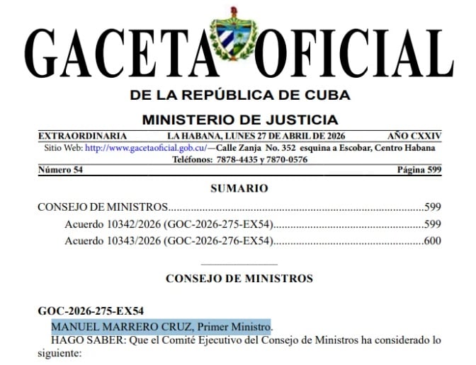 Las autoridades lo hicieron oficial en la edición del pasado lunes. (Captura de pantalla © Gaceta Oficial)